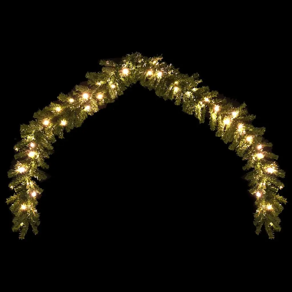 Christmas Garland Green 10m LED Lights 8 Lighting Effects Indoor Outdoor Holiday Decoration