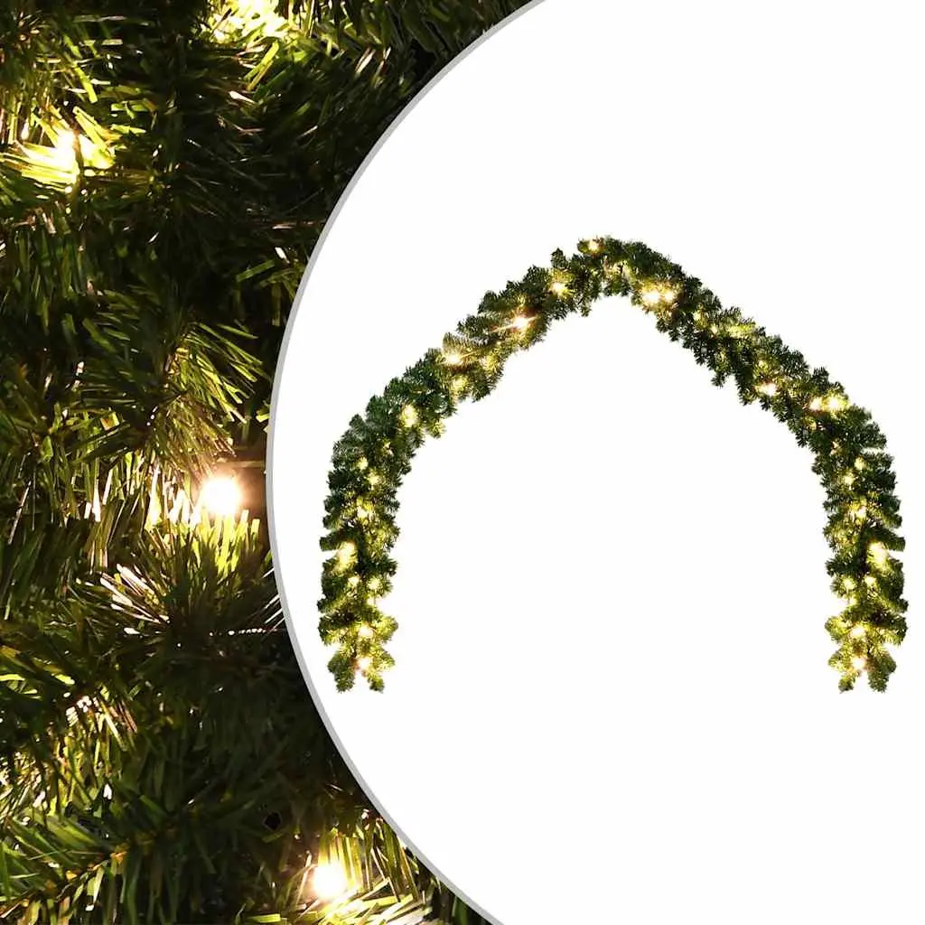 Christmas Garland Green 20m LED Lights Indoor Outdoor Holiday Decoration