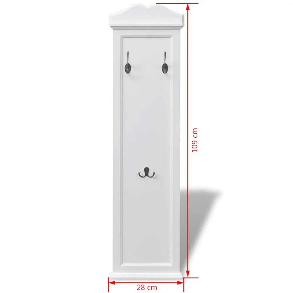 Coat Racks White Baroque Style 2 Pieces Steel Hooks Home Organisation