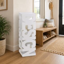 Efficient White Steel Umbrella Stand for Everyday Use