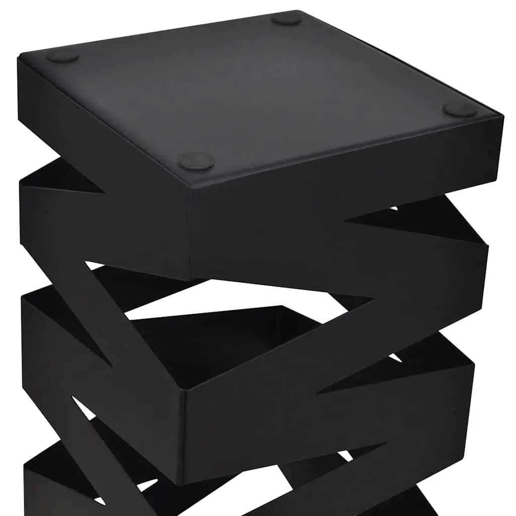Umbrella Stand Black 48.5cm Steel Removable Drip Tray