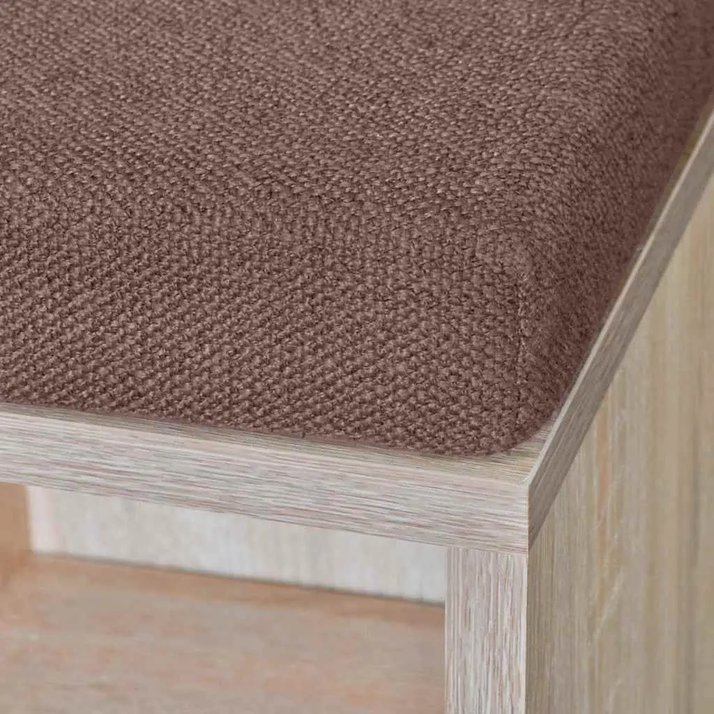 Shoe Storage Bench Brown 10 Compartments Foam Padded Top Entryway Organiser Seating