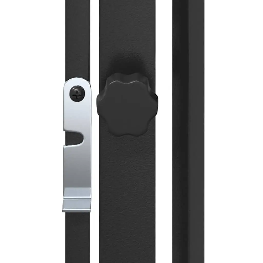 Fireplace Fence Black Steel Swing Gate Pet Safety Barrier
