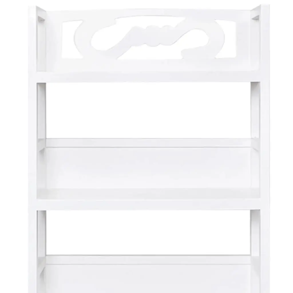Floor Standing Storage Cupboard White Wood Bathroom Cabinet 46x24x117.5cm