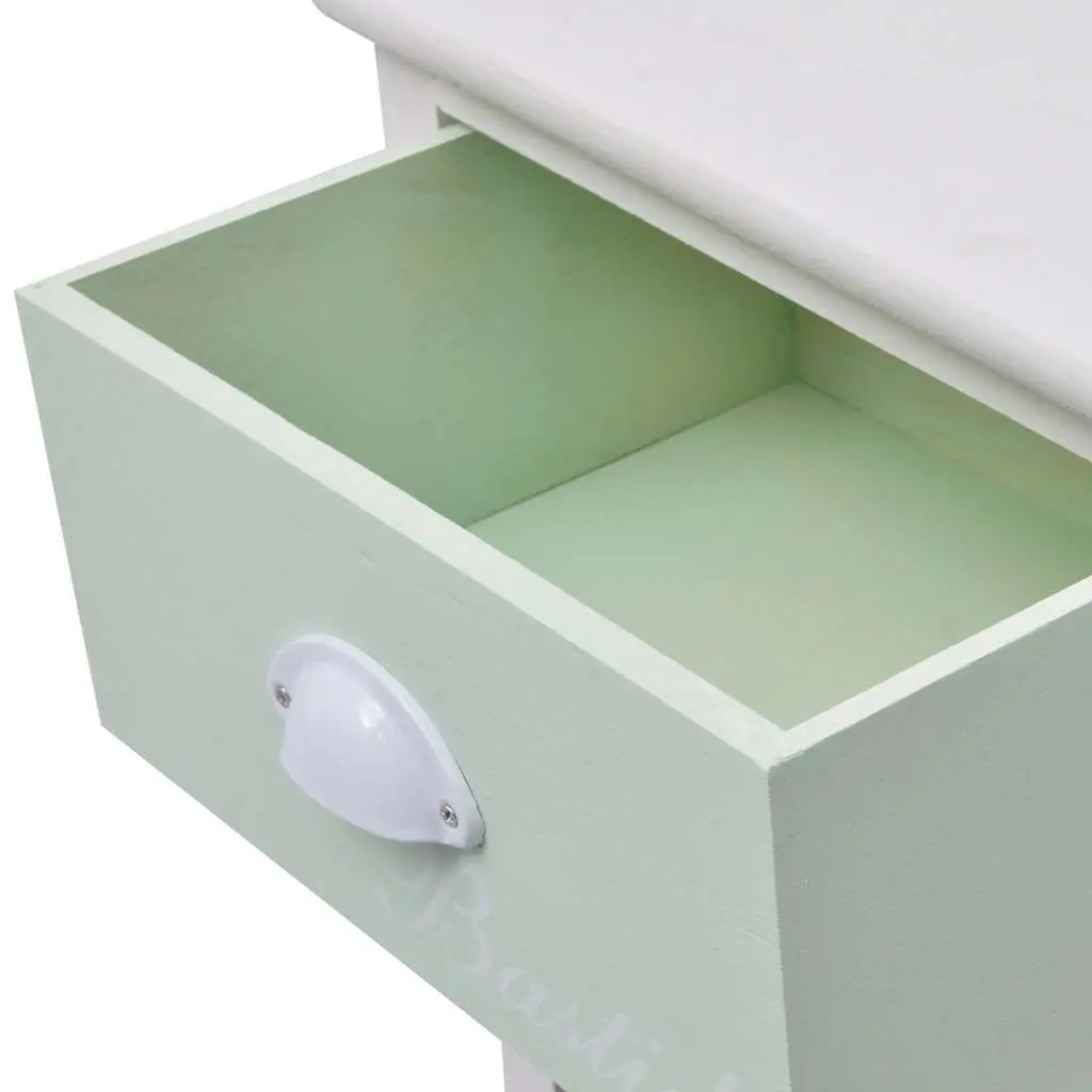 Wooden Storage Cabinet White 4 Drawers French Country Style Durable Construction