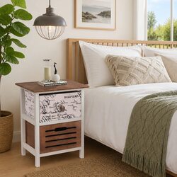 Wooden Bedside Cabinets Set - Compact and Functional