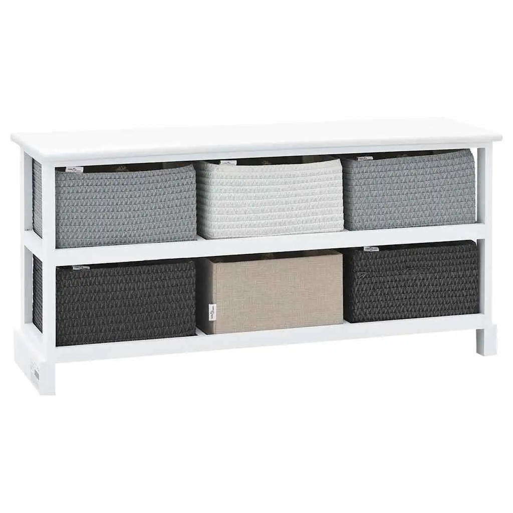 Storage Bench Multicolour 6 Drawers Wooden Hallway Entryway Bedroom Living Room Cabinet