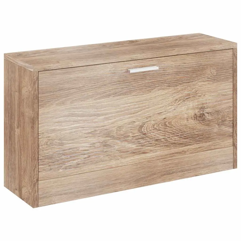 Shoe Storage Bench Brown Seating Entryway Cabinet Organiser Oak Wood