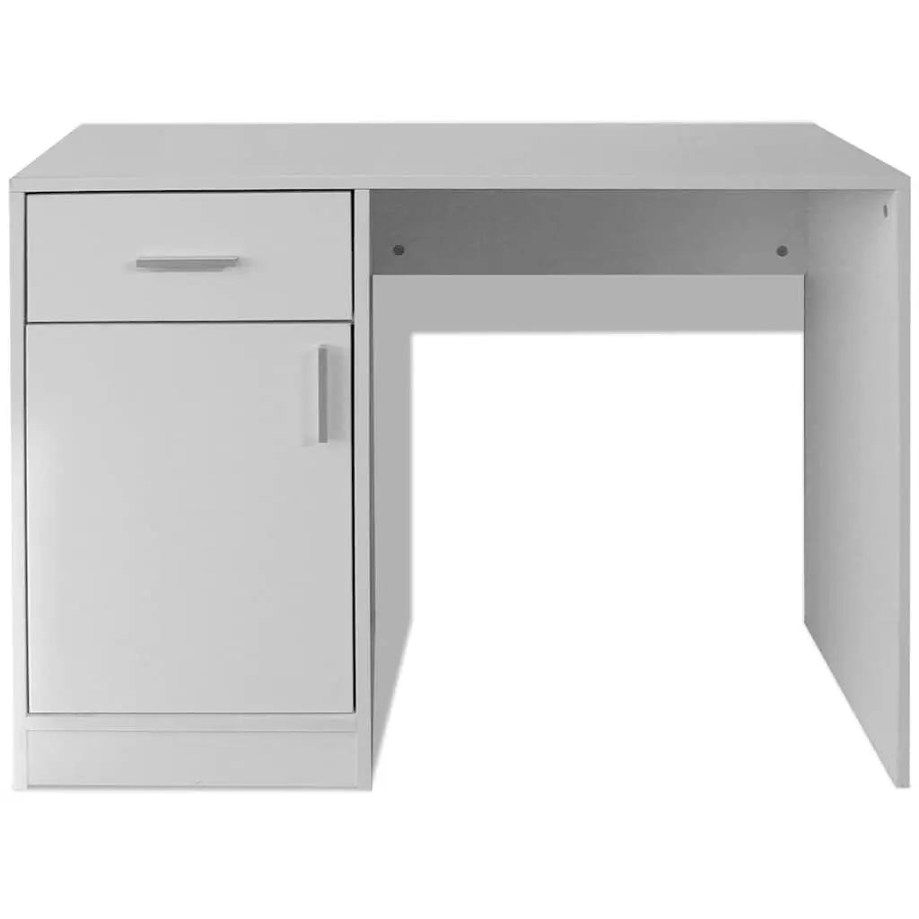White Desk 100cm with Drawer and Cabinet Modern Office Study Bedroom Furniture