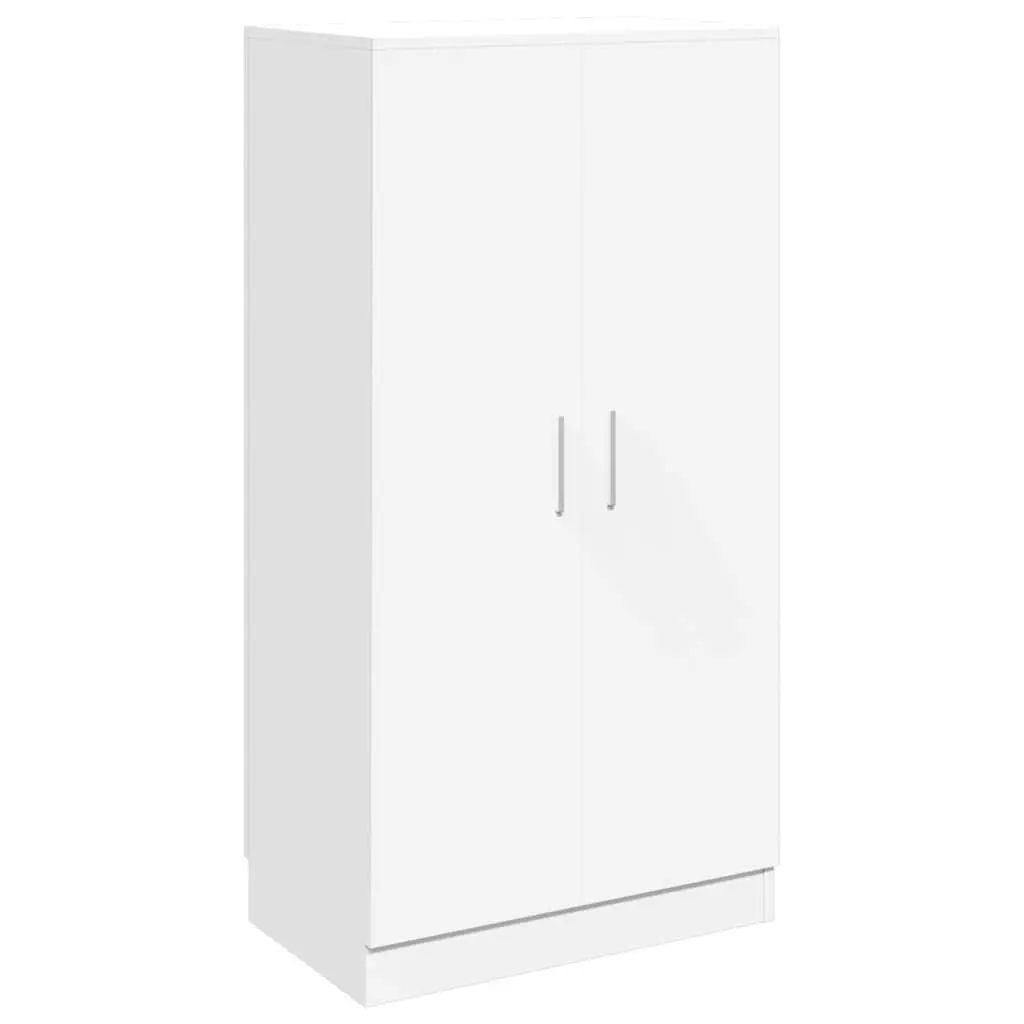 Shoe Cabinet White 7 Shelves 2 Doors Storage Organiser Entryway Hall Closet