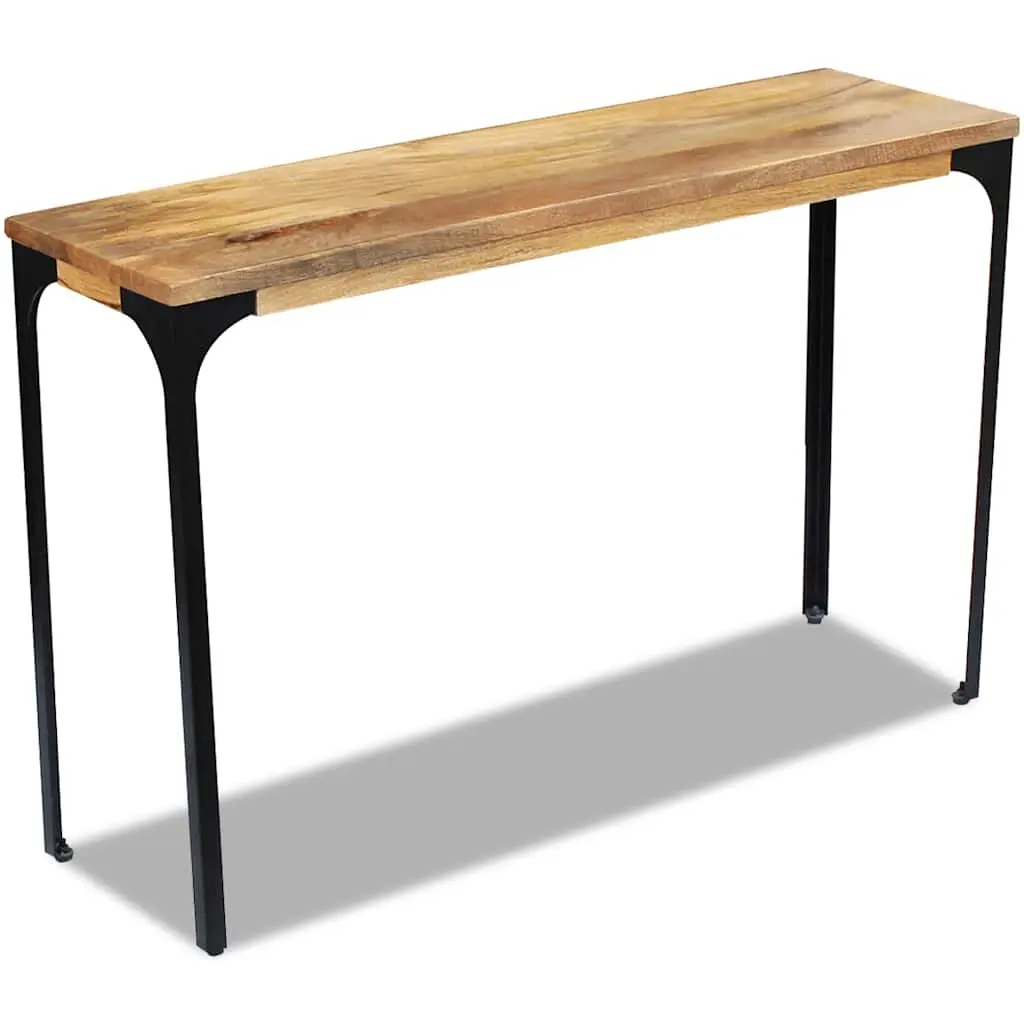 Wooden Console Table Brown 120x35x76cm Handcrafted End Table for Living Room Accent Furniture