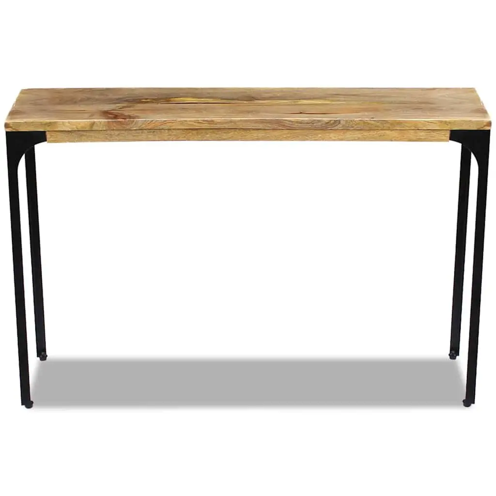 Wooden Console Table Brown 120x35x76cm Handcrafted End Table for Living Room Accent Furniture