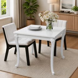 High Gloss White Dining Table - Short and Sweet