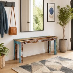 Concise Vintage Reclaimed Wood Storage Bench
