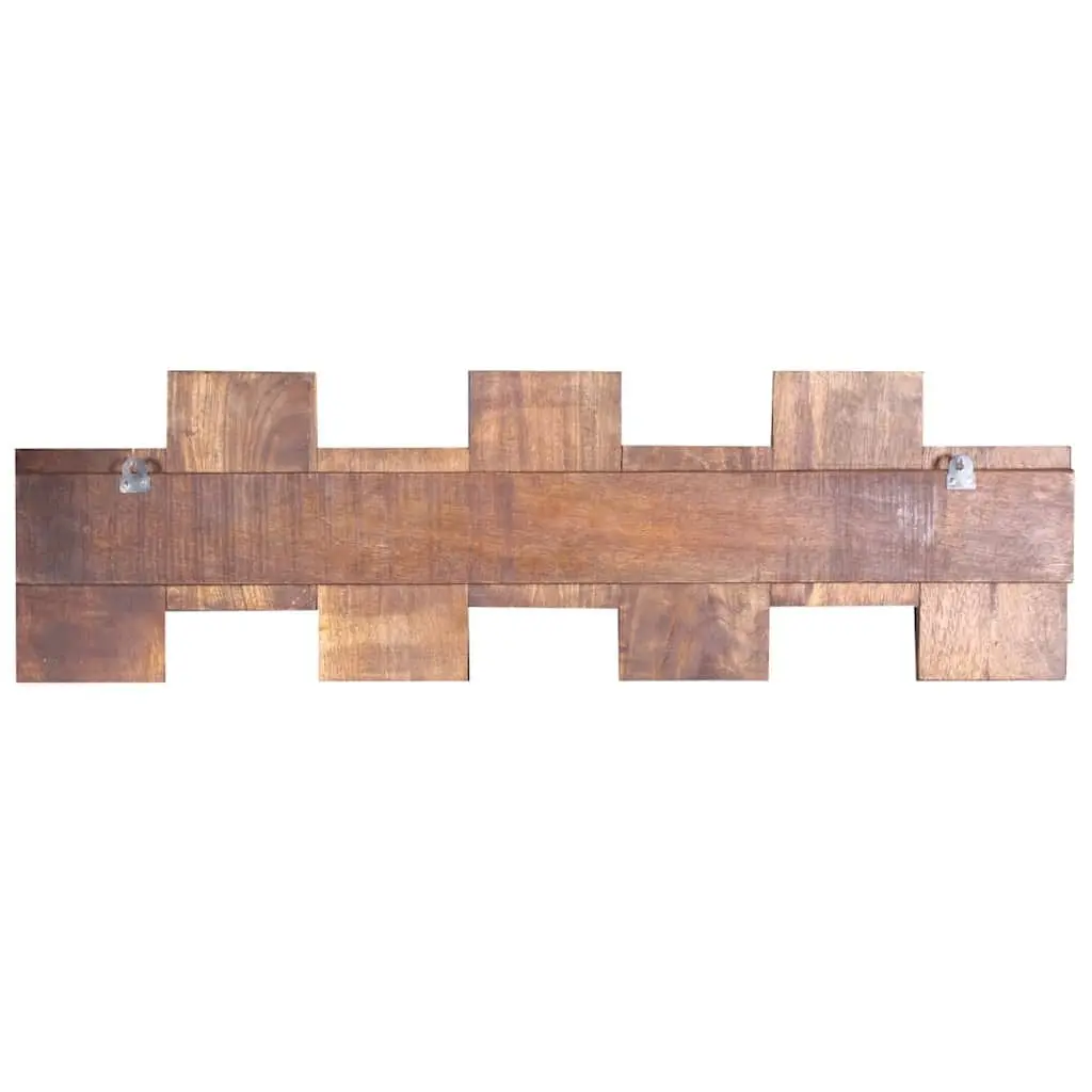 Coat Rack Multicolour 7 Hooks Solid Reclaimed Wood Vintage Style Wall Mount