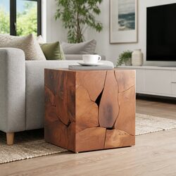 Wooden Stool - Solid Handmade Teak Design