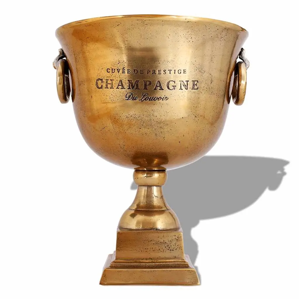 Trophy Cup Champagne Cooler Brown with Handles Spacious Interior for Ice Storage