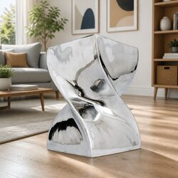 Twisted Aluminium Stool/Side Table