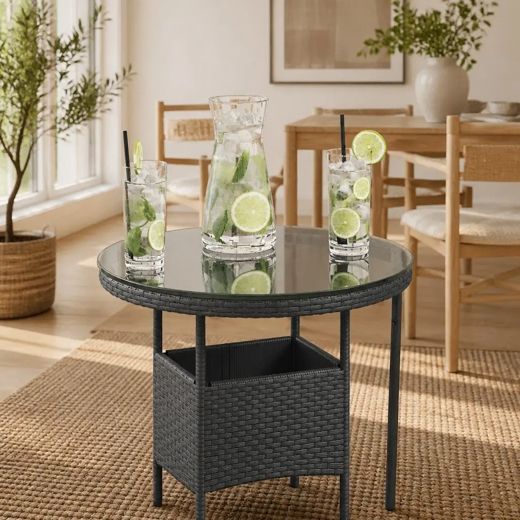 Round Tempered Glass Table Top Clear 400mm Shatter-Resistant Surface