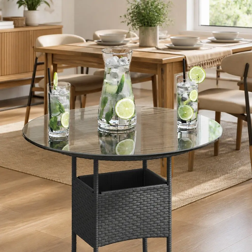 Round Tempered Glass Table Top Transparent 500mm Diameter Protective Surface