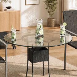 80cm Round Tempered Glass Table Top – Durable & Clear