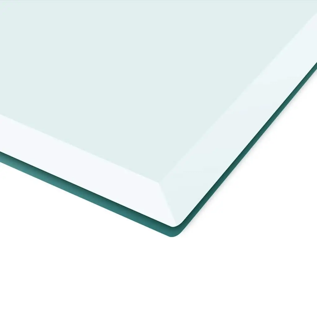 Tempered Glass Table Top Clear Rectangular 1200x650mm Durable Easy to Clean