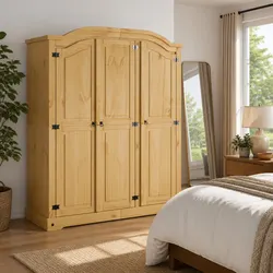 Efficient Storage with a 3 Door Wooden Wardrobe Cabinet