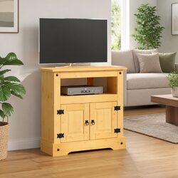 Concise Brown Console Table - Mexican Pine Design