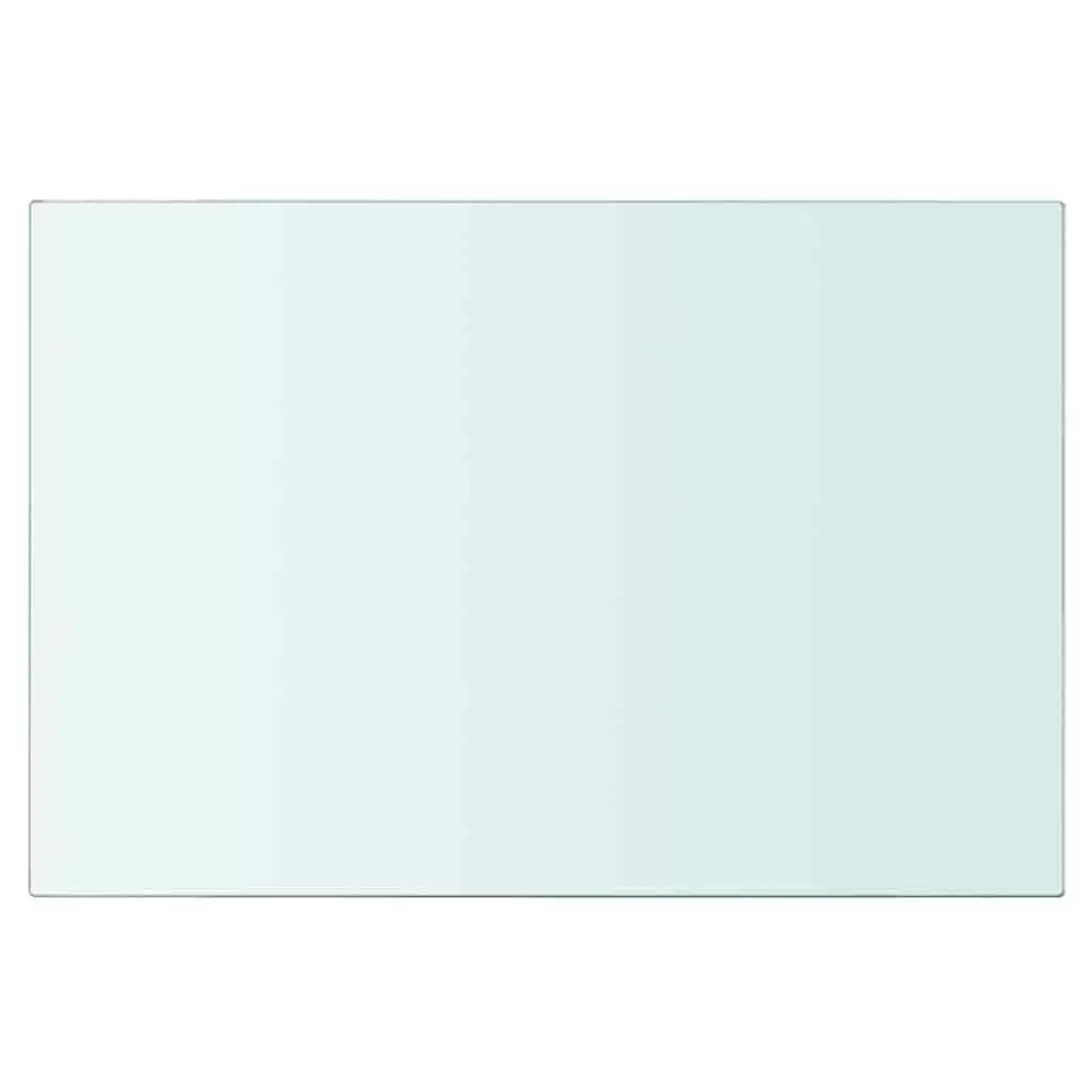 Clear Glass Shelf Panel 30x20cm Durable Transparent Floating Wall Storage Display