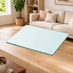 Glass Shelf Panel Clear 30x25 cm Wall Mount Display Ledge Modern Home Shop