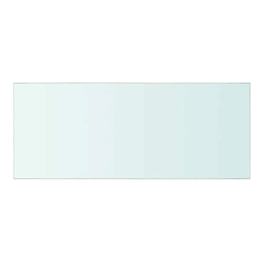 Glass Shelf Panel Transparent 50x20 cm Wall Mount Tempered Glass