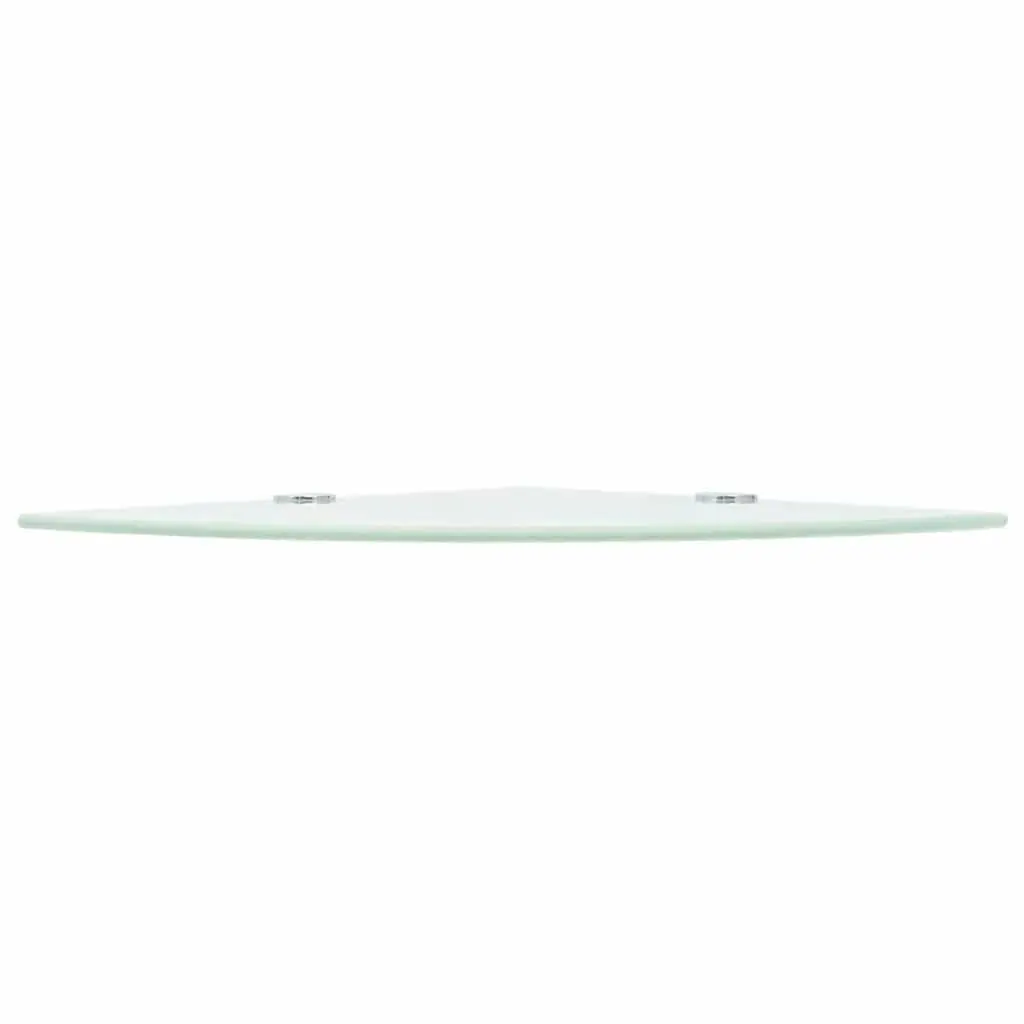 Corner Wall Shelf White 25x25cm Glass Floating Mount Storage Display