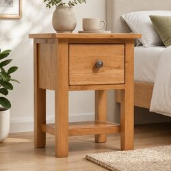 Compact Nightstand with Storage Drawer