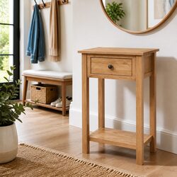Compact Oak Console Table - Stylish and Functional