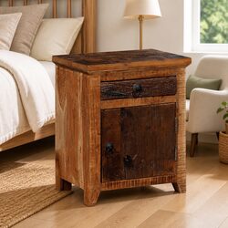 Concise Bedside Table with Storage Solutions