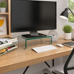 Glass TV Stand Monitor Riser: Strong and Sleek