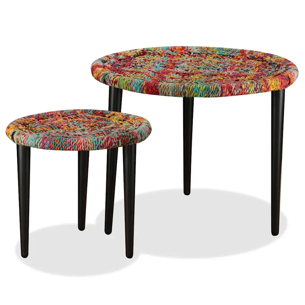 2-Piece Nesting Coffee Tables with Sturdy Legs