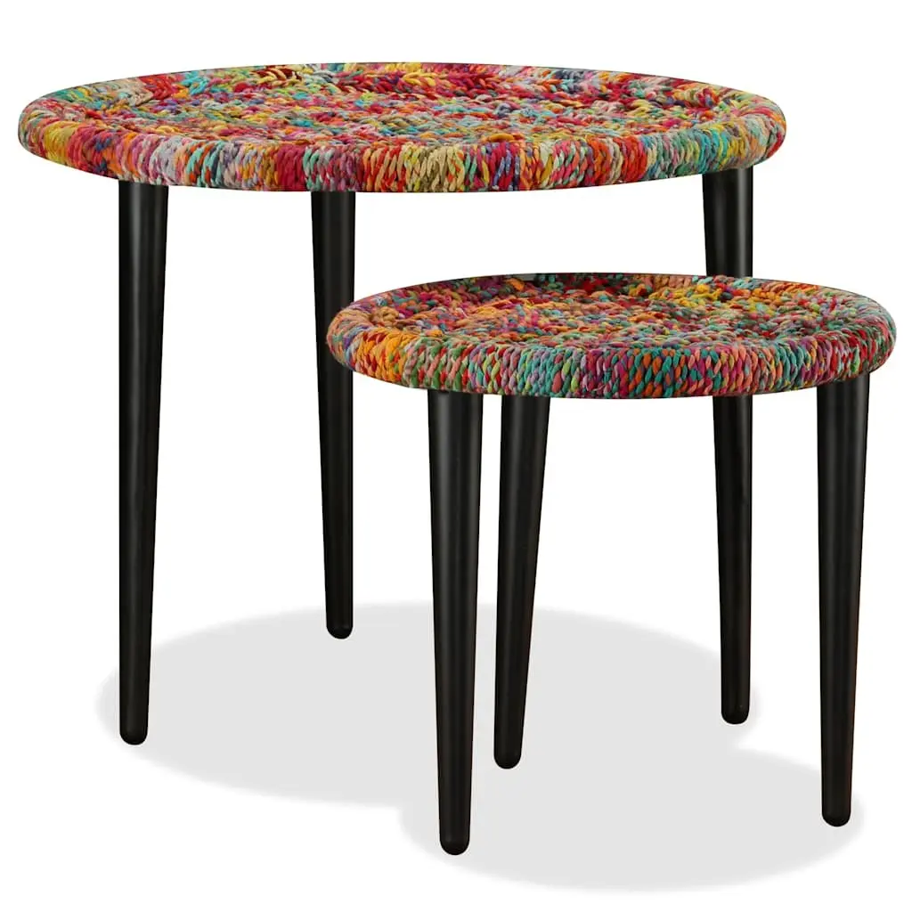 2-Piece Nesting Coffee Tables with Sturdy Legs