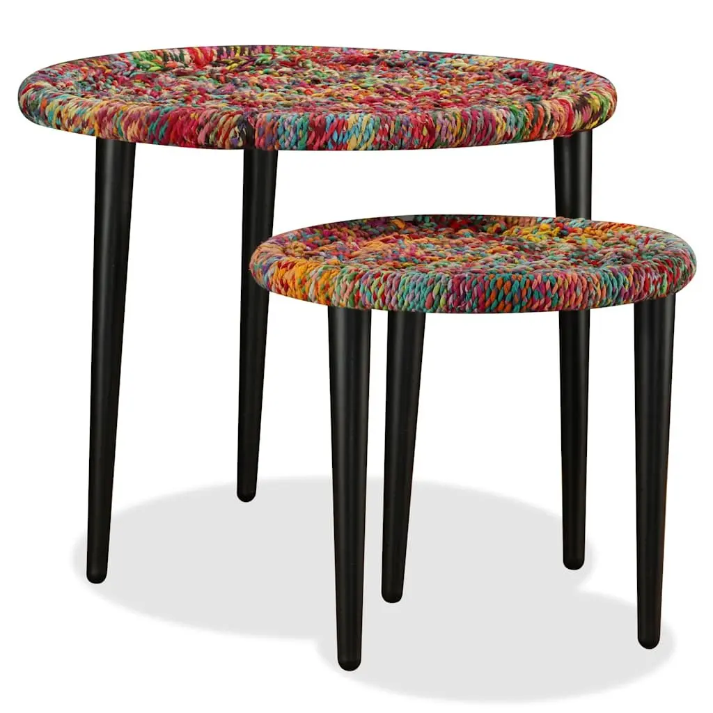 2-Piece Nesting Coffee Tables with Sturdy Legs