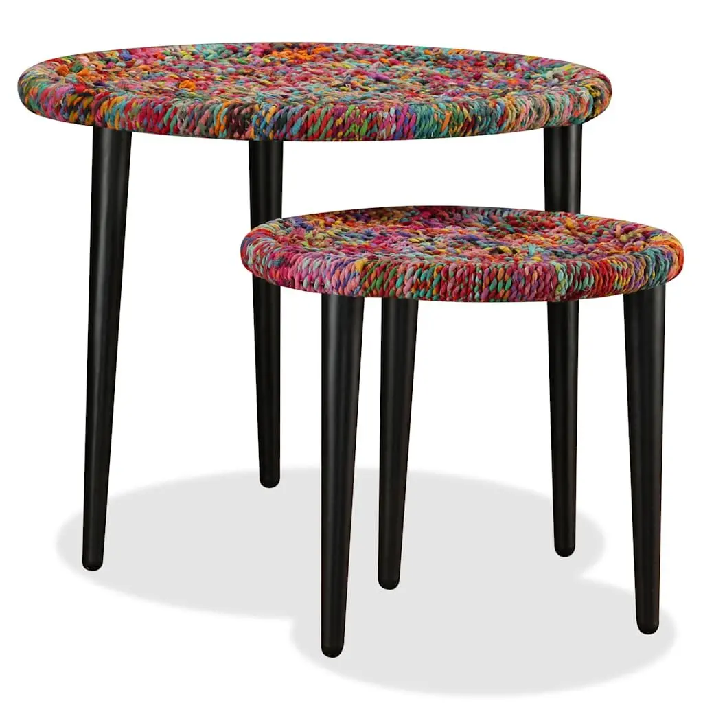 2-Piece Nesting Coffee Tables with Sturdy Legs
