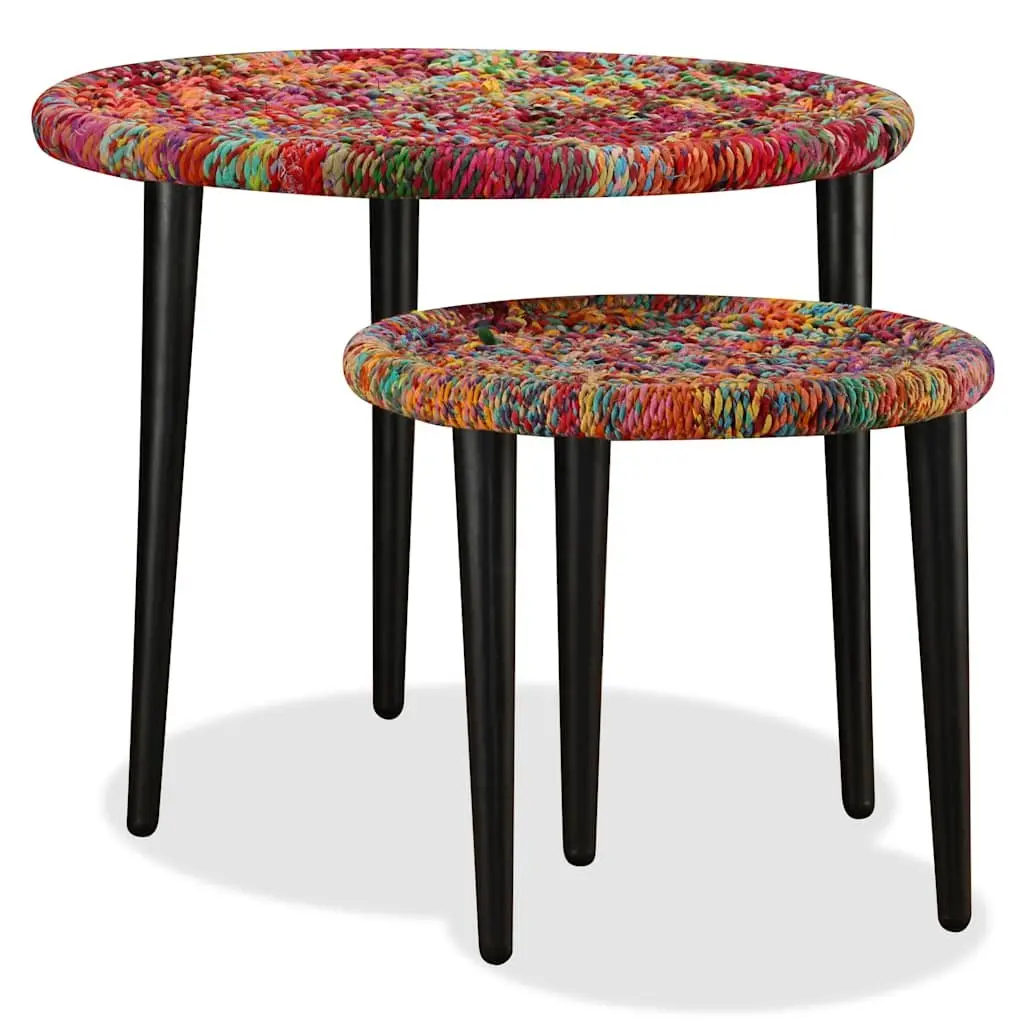 2-Piece Nesting Coffee Tables with Sturdy Legs