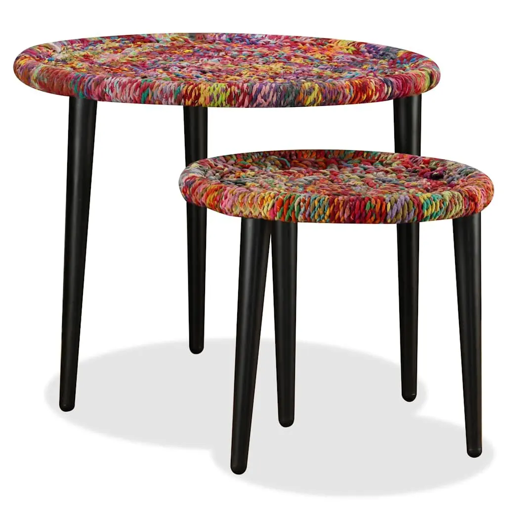 2-Piece Nesting Coffee Tables with Sturdy Legs