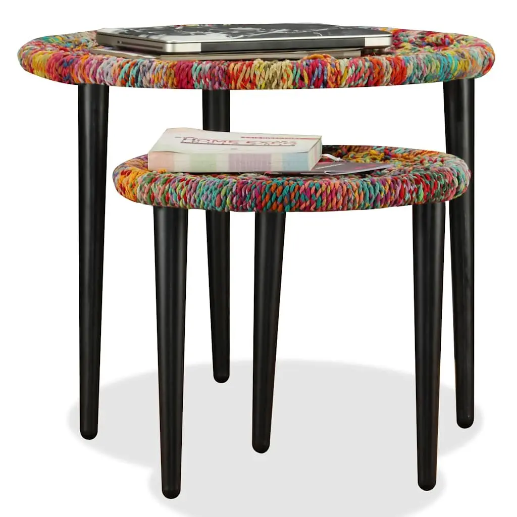 2-Piece Nesting Coffee Tables with Sturdy Legs
