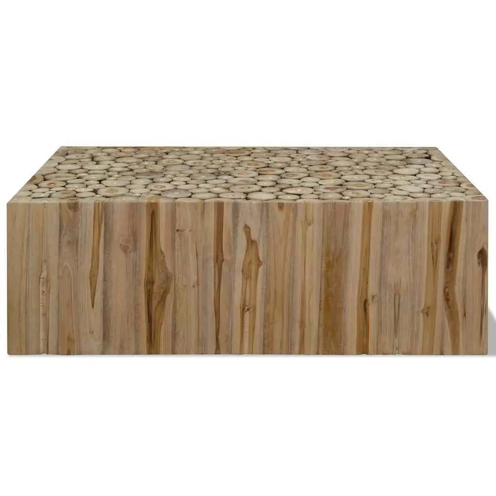 Coffee Table Brown 90x50x30cm Teak Style Sturdy Construction