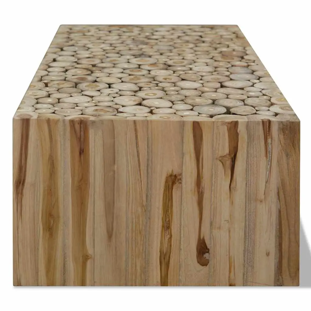 Coffee Table Brown 90x50x30cm Teak Style Sturdy Construction