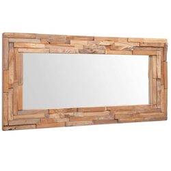 Teak Frame Decorative Mirror for Rustic Interiors