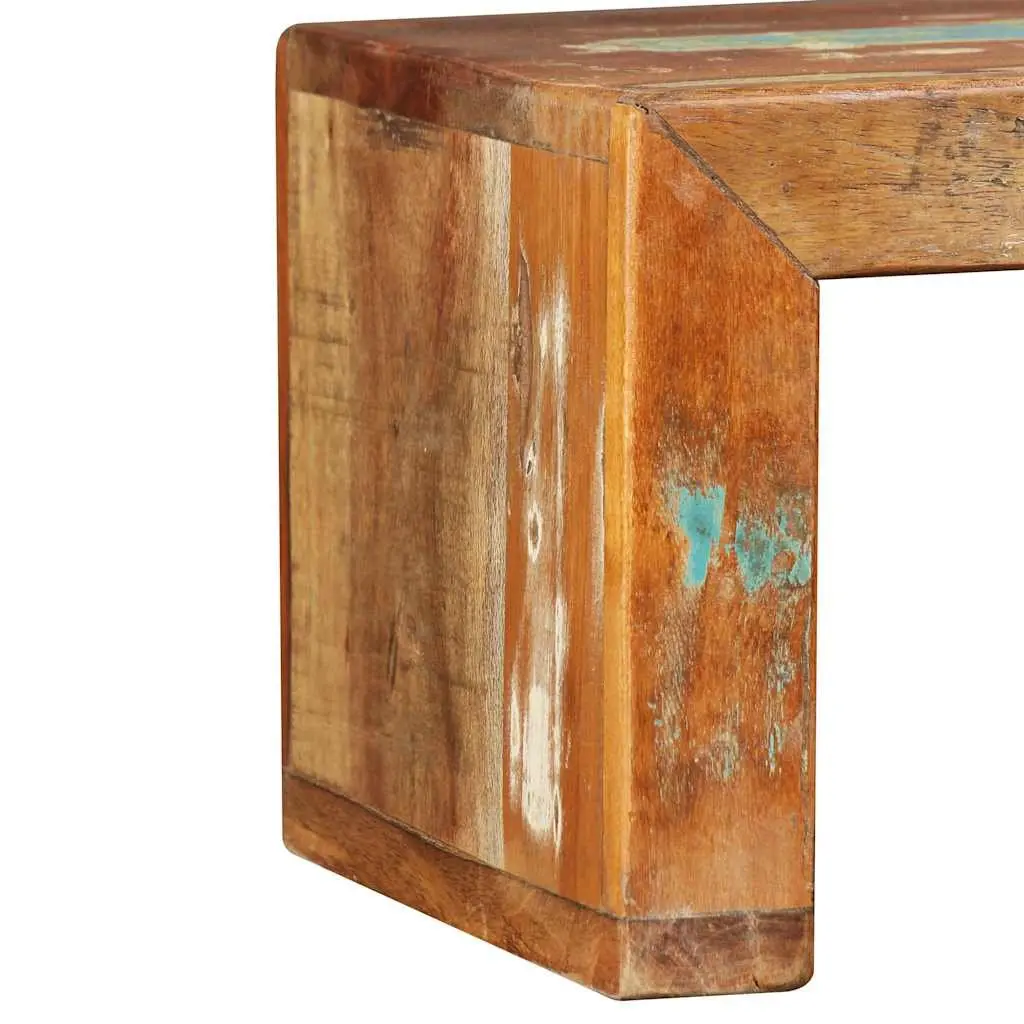 TV Stand Brown Solid Reclaimed Wood 2-Tier Stackable Storage Cabinet