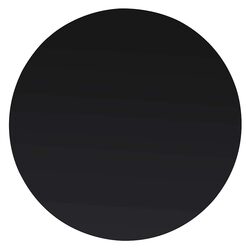 Compact 400mm Round Black Glass Table Top