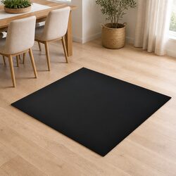 Concise 700x700mm Black Tempered Glass Table Top for Any Space