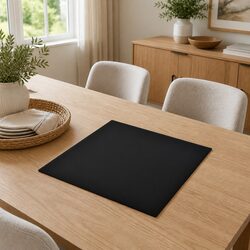 Concise 700x700mm Black Tempered Glass Table Top for Any Space